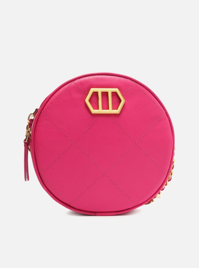 Bolsa Tiracolo Rosa Couro Ester Pequena