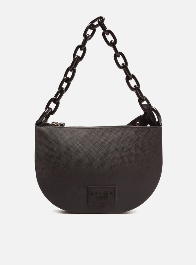 Bolsa Tiracolo Preta Pequena Alça Corrente Brizza