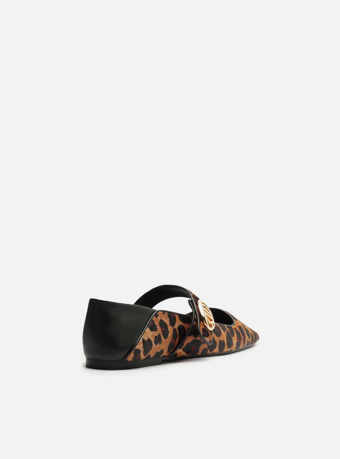 Sapatilha Animal Print Bico Quadrado