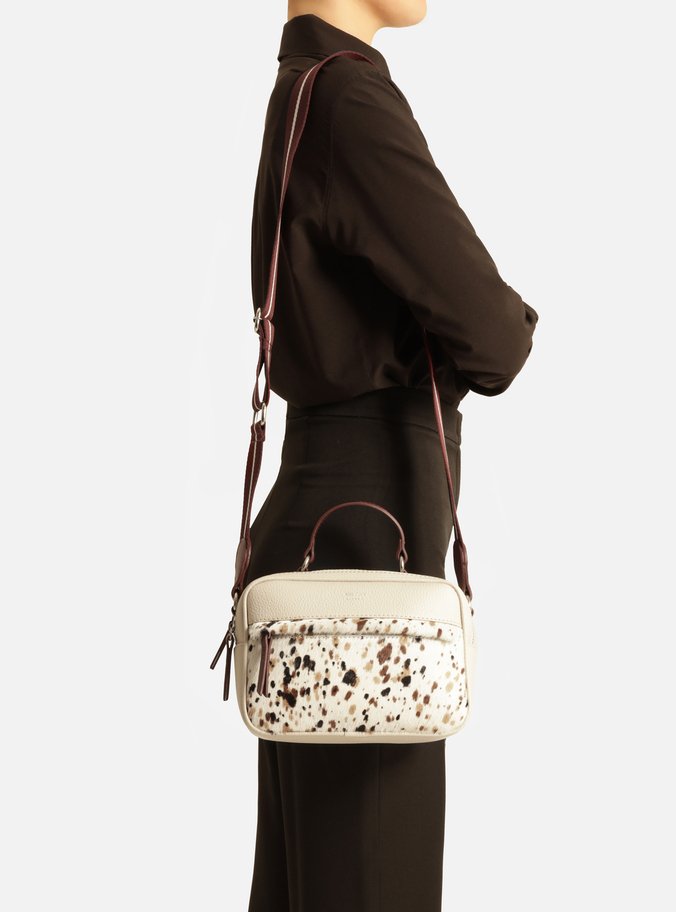Bolsa Tiracolo Off-White Prione Média Print