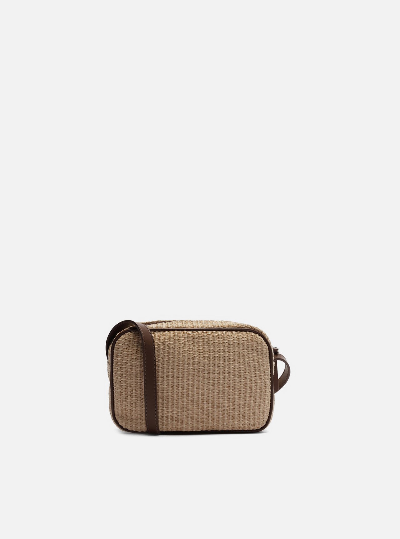 Bolsa Tiracolo Marrom Palha Pequena Lulu — foto 3