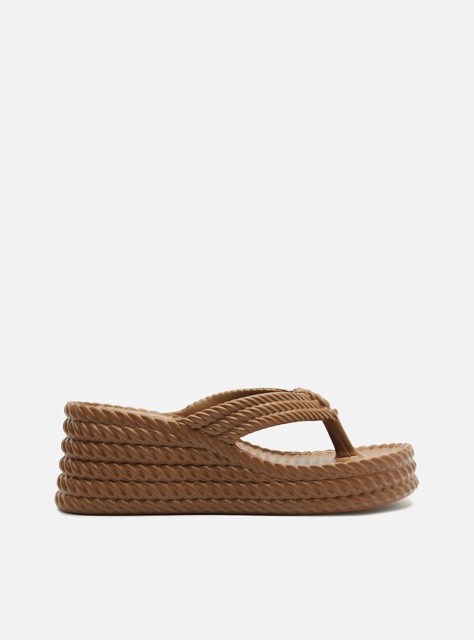 Sandália Marrom Flatform Marrocos Sun