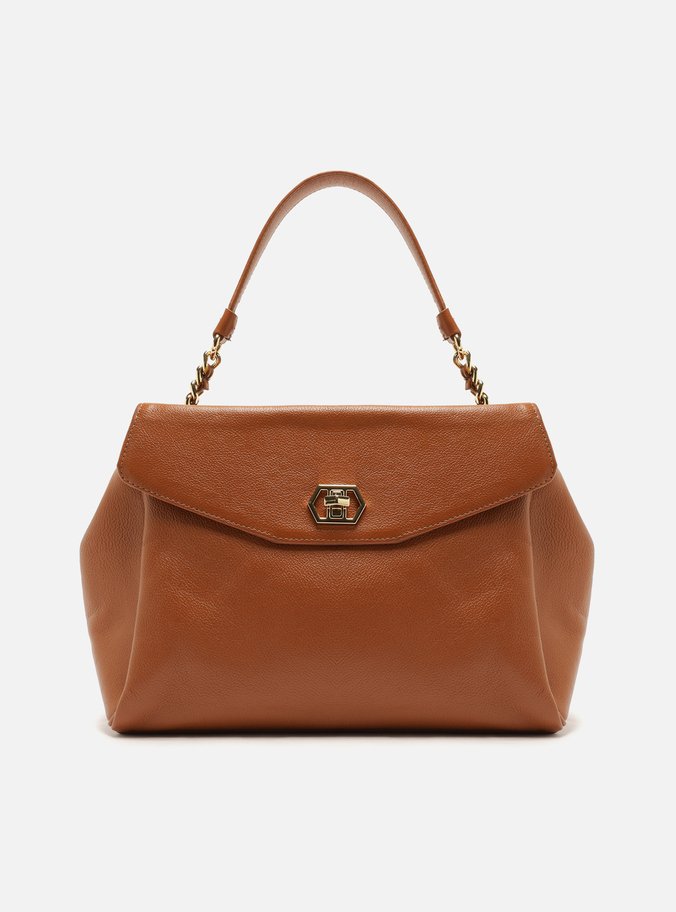 Bolsa Tote Marrom Couro Grande