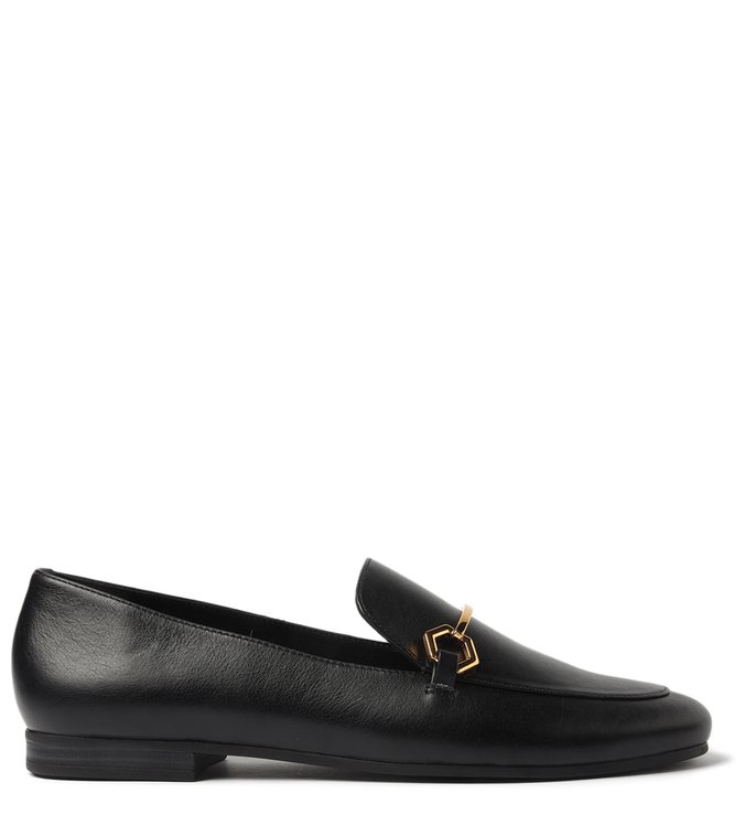 Mocassim Couro Preto Bridão