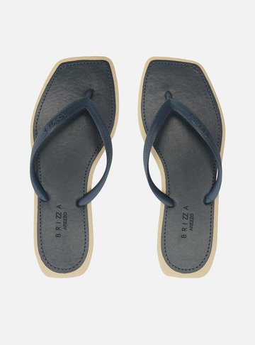Chinelo Preto Bico Quadrado Brizza