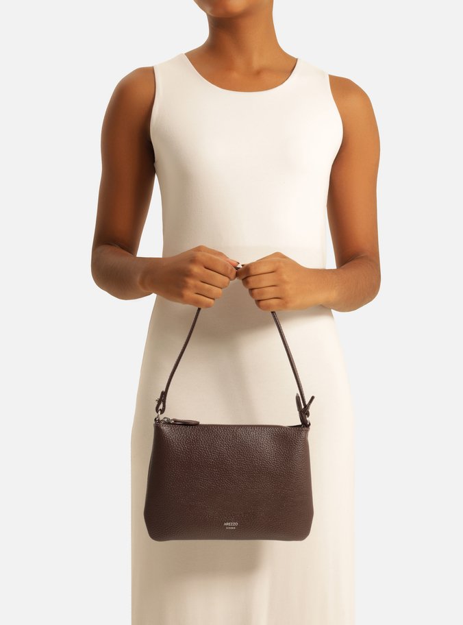 Bolsa Tiracolo Marrom Dark Luisa Pequena