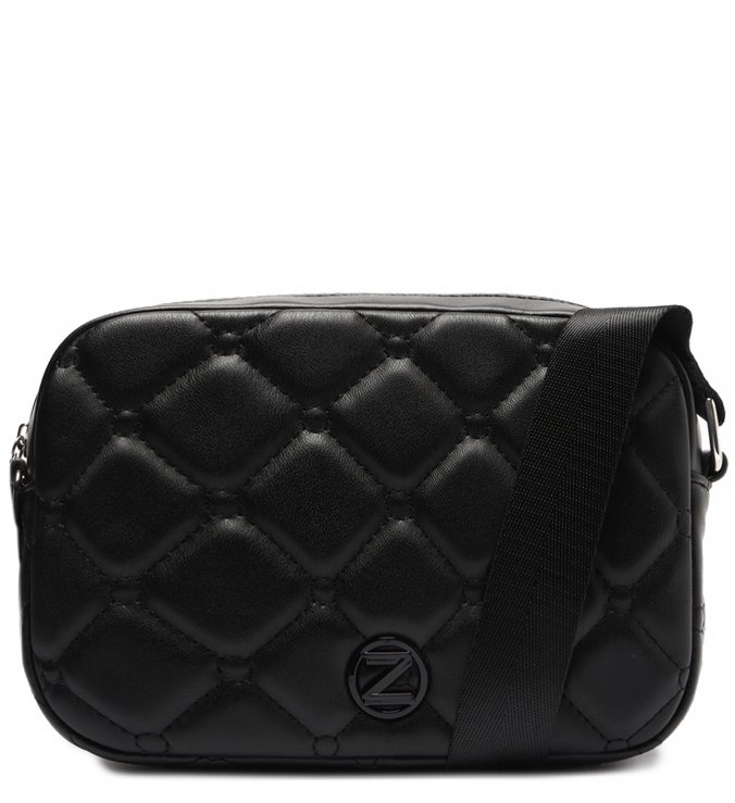 Bolsa Tiracolo Preta Matelassê Pequena