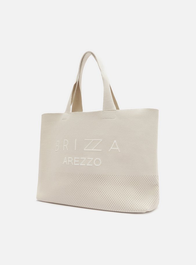 Bolsa Shopping Cinza Crochê Prado Grande