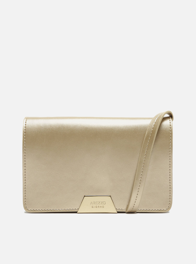 Bolsa Tiracolo Metalizada Bronze Cissa Pequena