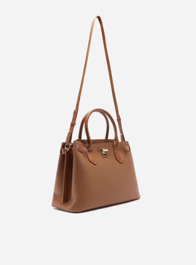 Bolsa Tote Marrom Grande Encaixe Metal