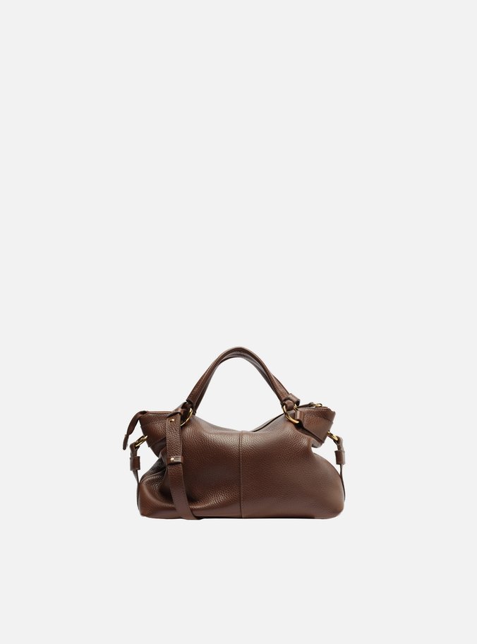 Bolsa Tote Marrom Couro Pequena Barbicacho