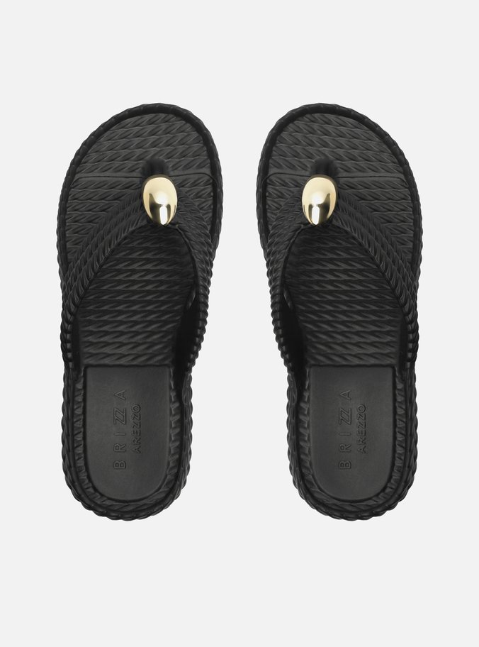 Sandália Preta Flatform Marrocos Sun