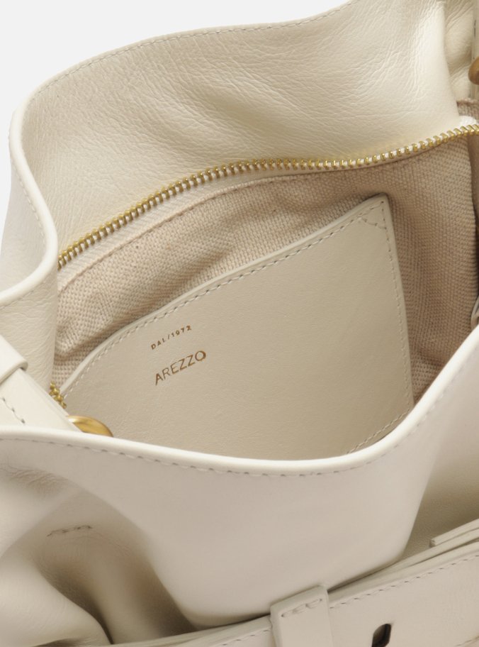 Bolsa Tiracolo Branca Couro Isa Média