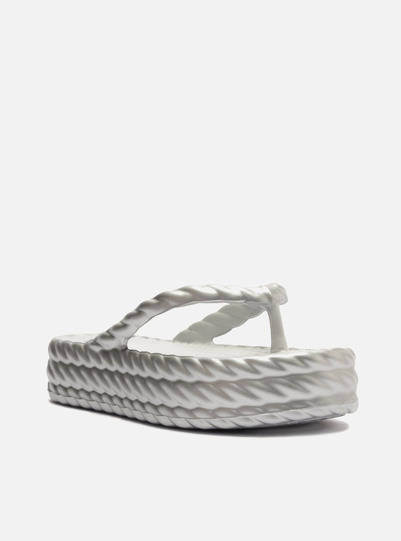 Sandália Prata Flatform Marrocos Mid — foto 2