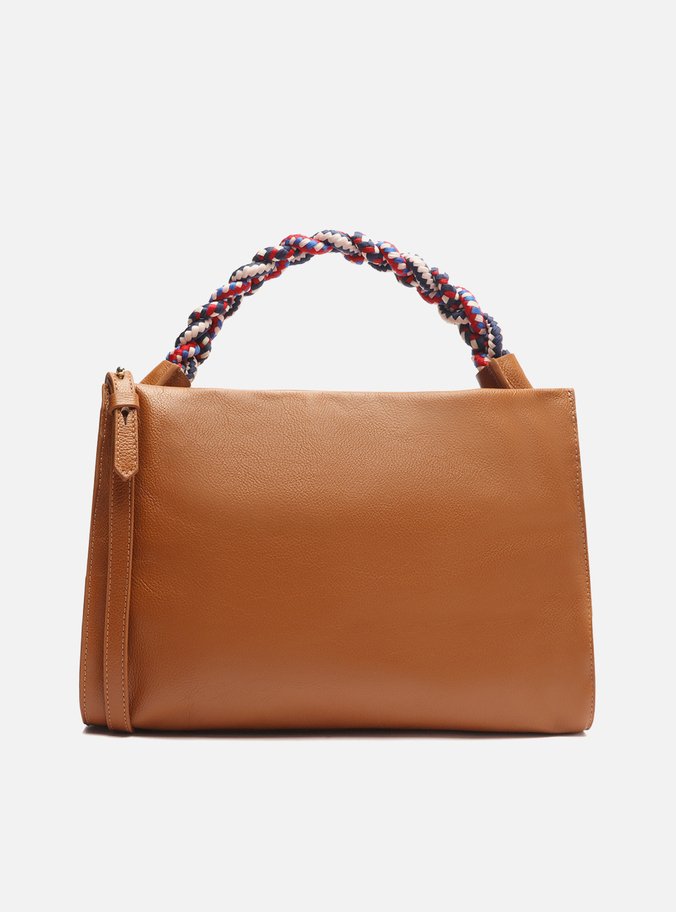 Bolsa Tote Marrom Couro Milano Grande Cordão