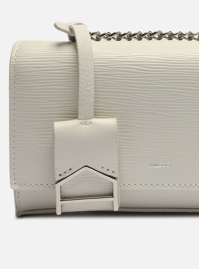 Bolsa Tiracolo Branca Couro Wave Abraccio Pequena