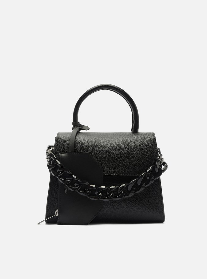 Bolsa Tote Preta Média Alça Corrente