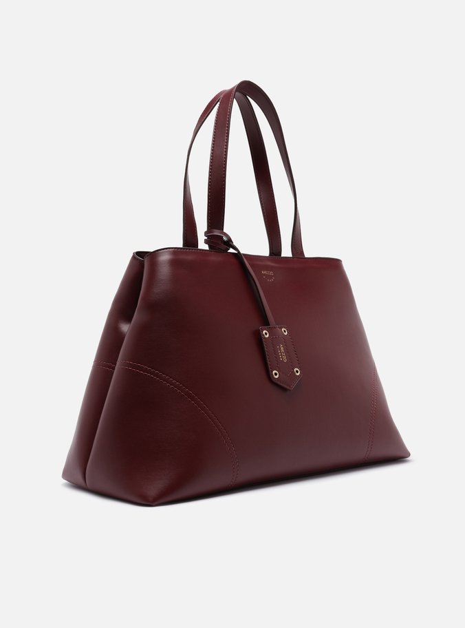 Bolsa Tote Vermelha Grande Costuras Bag Charm