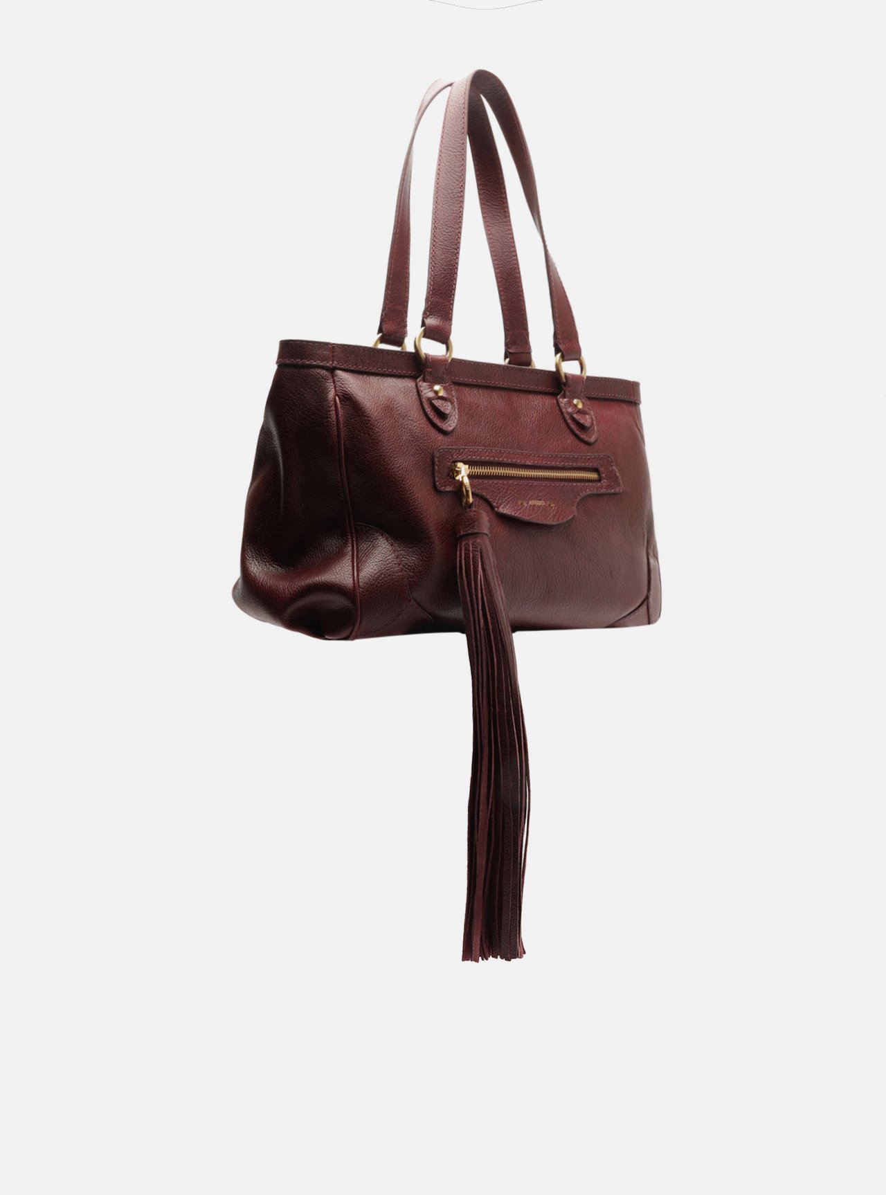 Bolsa Shopping Bordô Couro Grande Barbicacho — foto 5