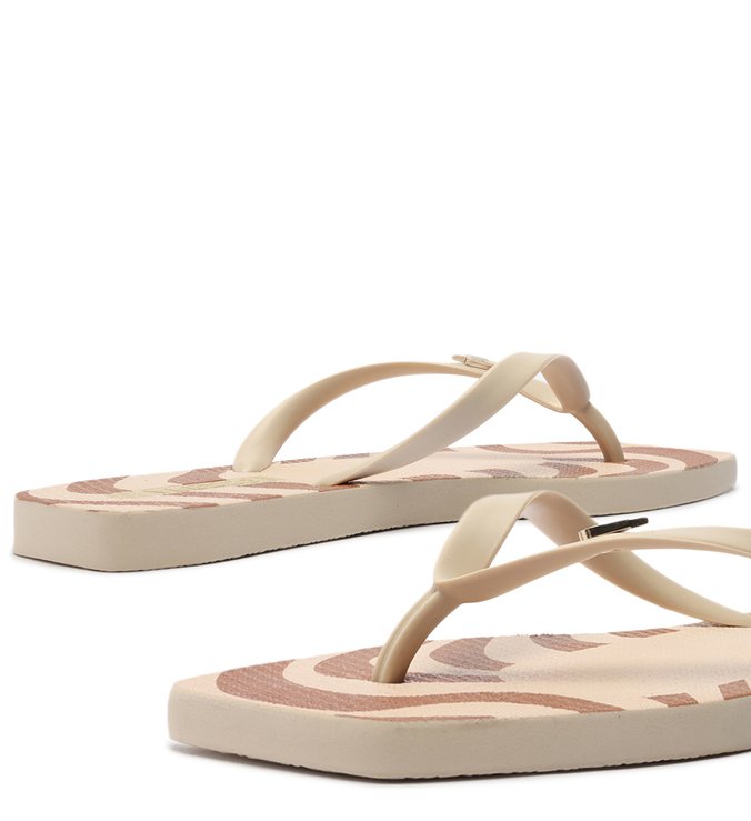 Chinelo de Dedo Off-White Estampado Square e Bag Brizza