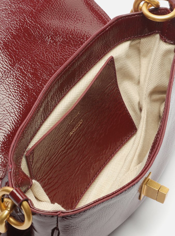 Bolsa Tiracolo Bordô Couro Amélia Pequena