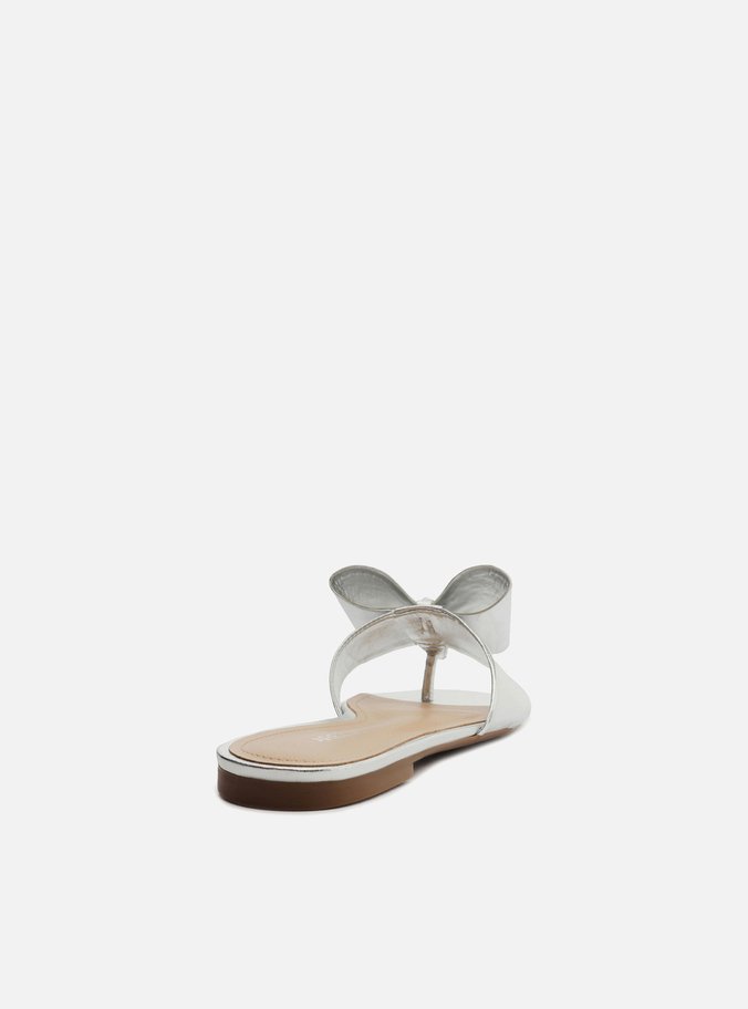 Rasteira Prata Minimalista Laço
