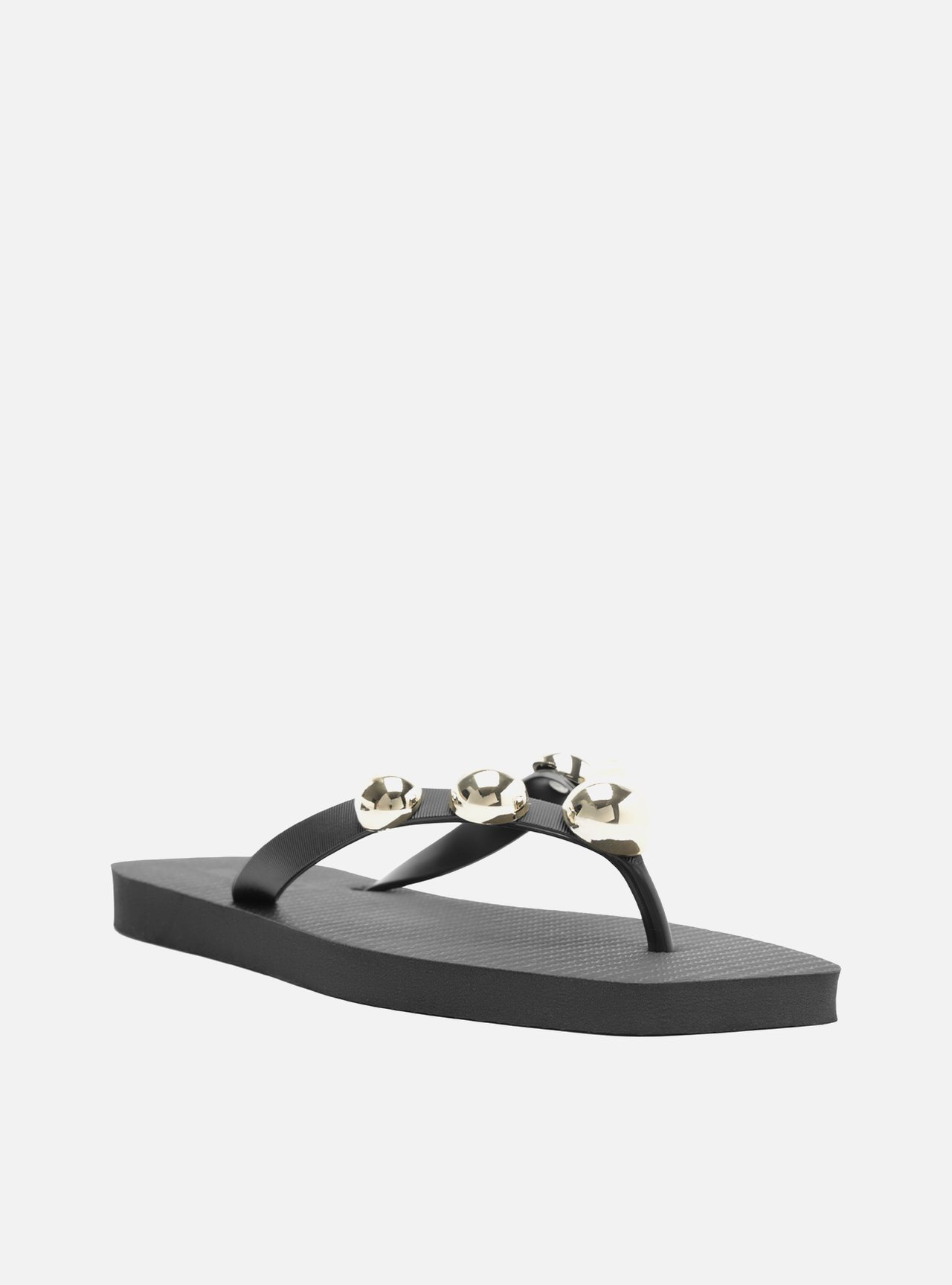 Chinelo de Dedo Preto Bico Quadrado Brizza — foto 2