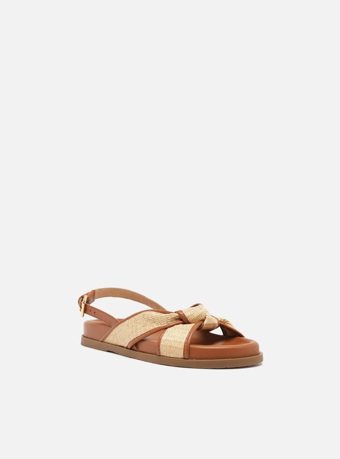 Sandália Papete Multicolorida Trançada