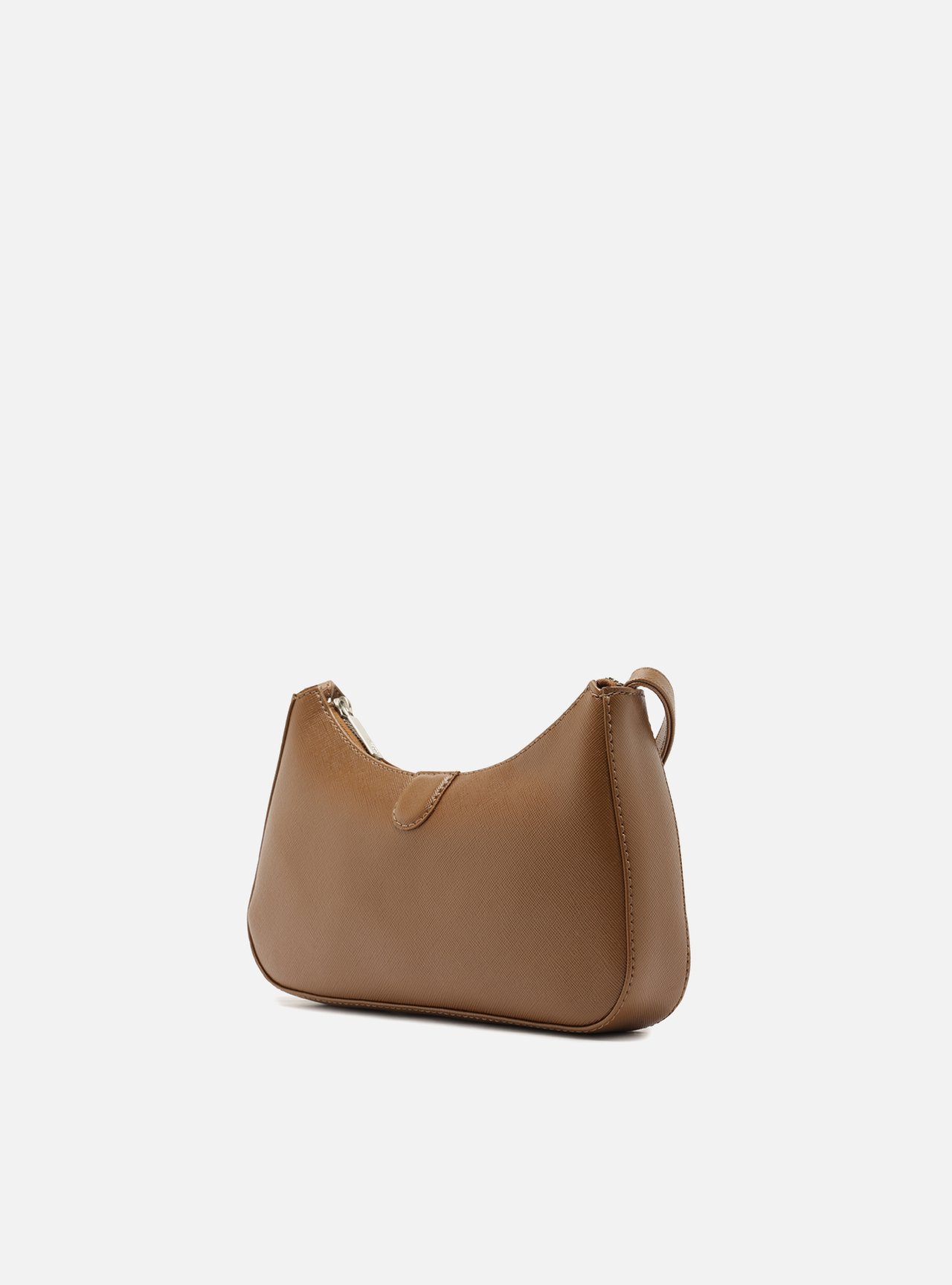 Bolsa Tiracolo Marrom Pequena Granulada Metais — foto 2