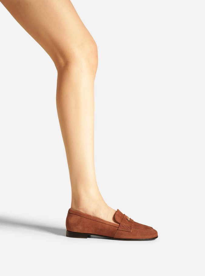 Mocassim Marrom Suede Tira Medalha