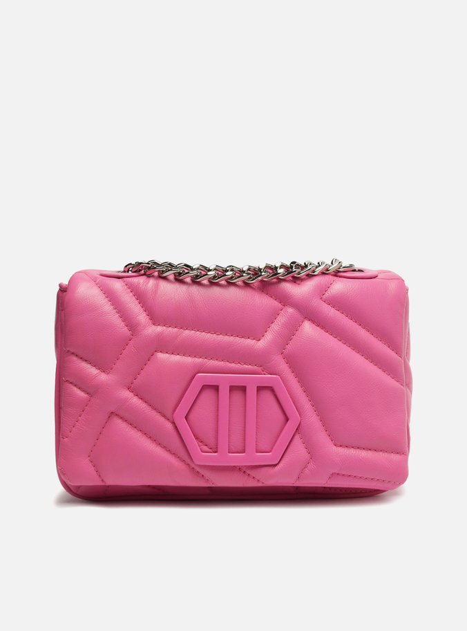 Bolsa Tiracolo Rosa Couro Emma Média