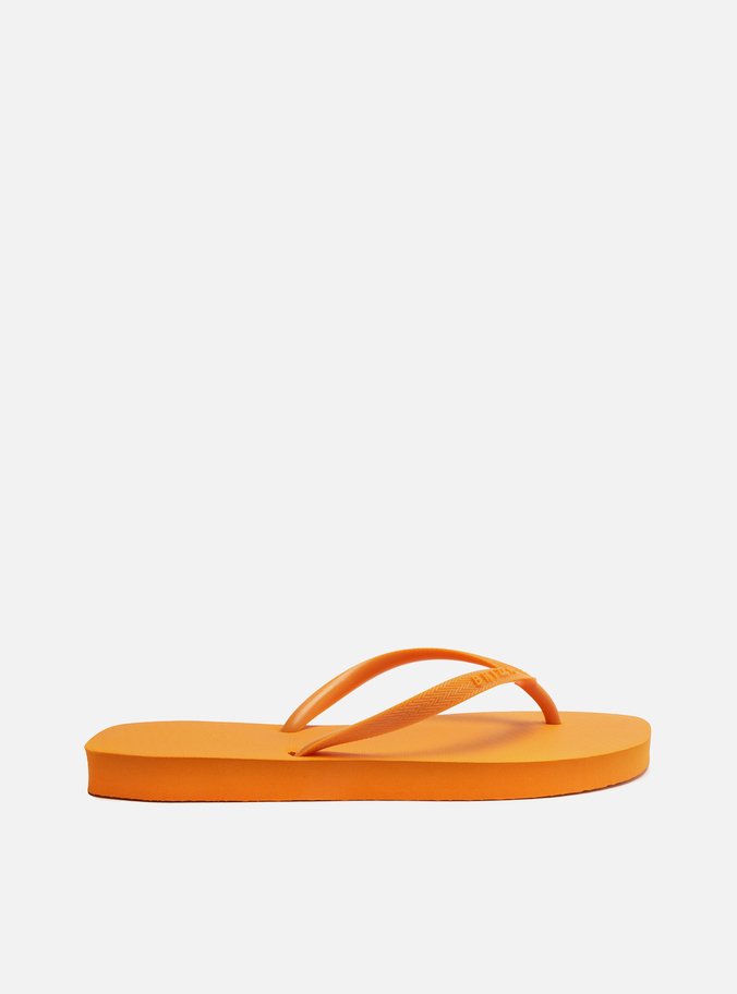 Chinelo de Dedo Laranja Leaf Brizza