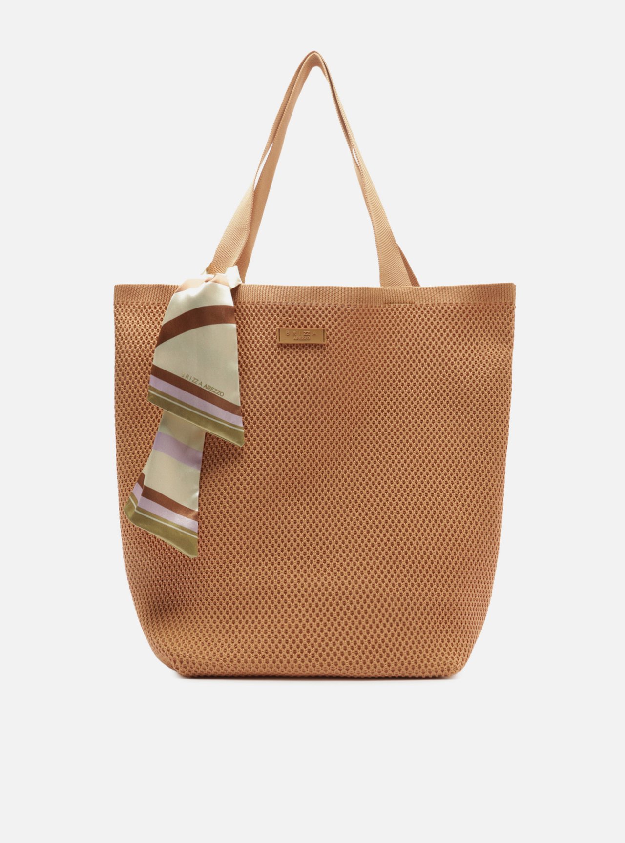 Bolsa Shopping Multicolorida Knit Grande Nó Brizza — foto 1