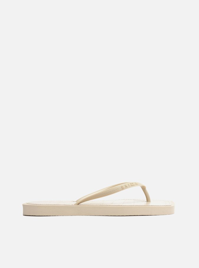 Chinelo de Dedo Off-White Square Palmilha Croco