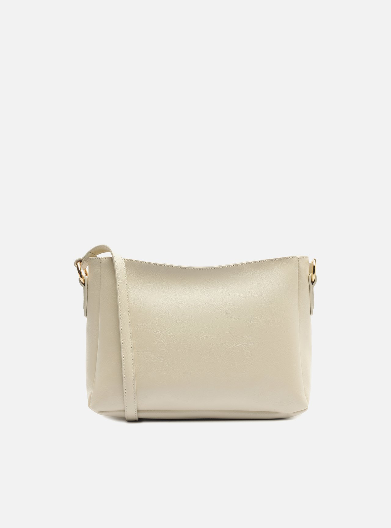 Bolsa Tiracolo Off White Média Bolso Frontal Zíper — foto 3
