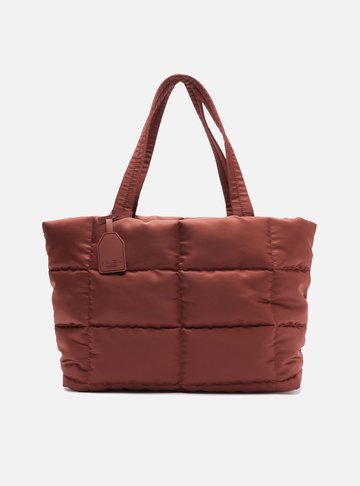 Arezzo — Bolsa Shopping Vermelha Grande Nylon Brizza