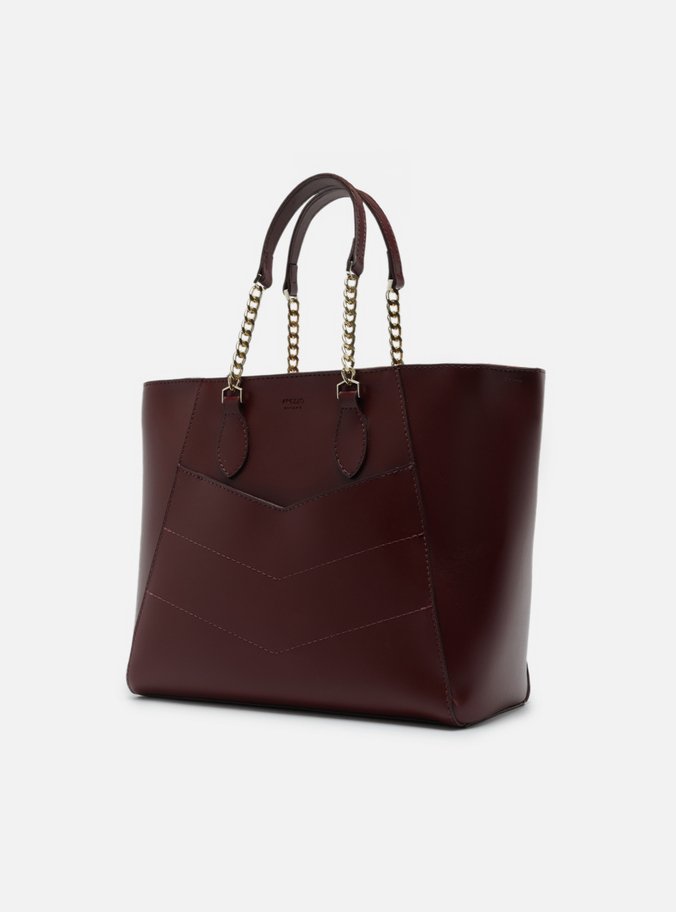 Bolsa Tote Vermelha Média Costuras