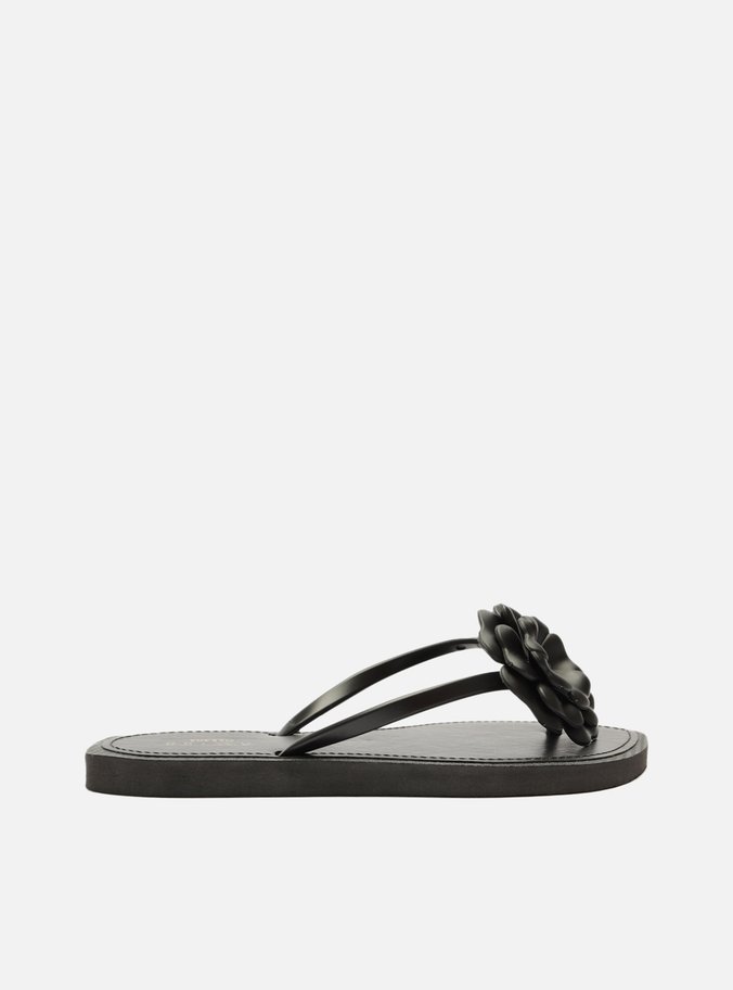 Chinelo de Dedo Preto Flor Flash Brizza