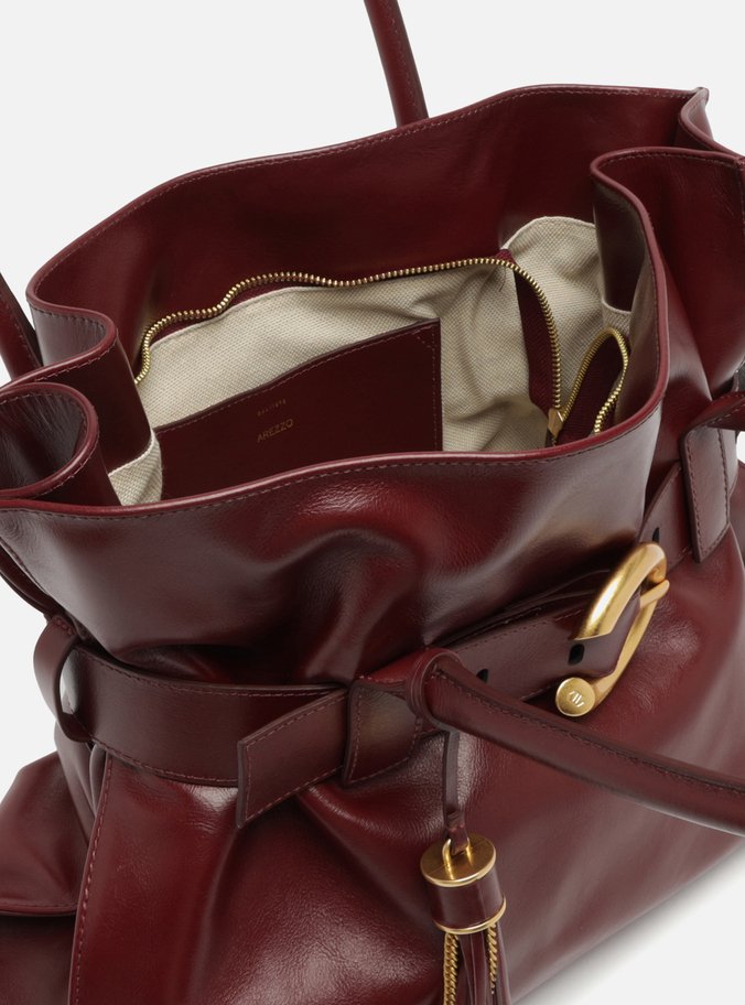 Bolsa Shopping Vermelha Couro Isa Grande