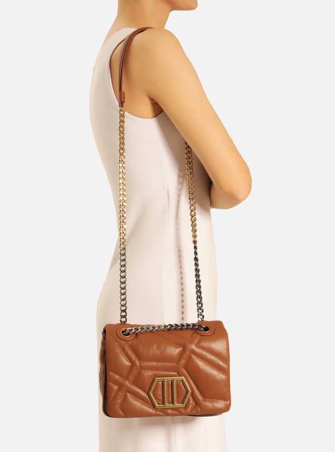Bolsa Tiracolo Marrom Couro Emma Média