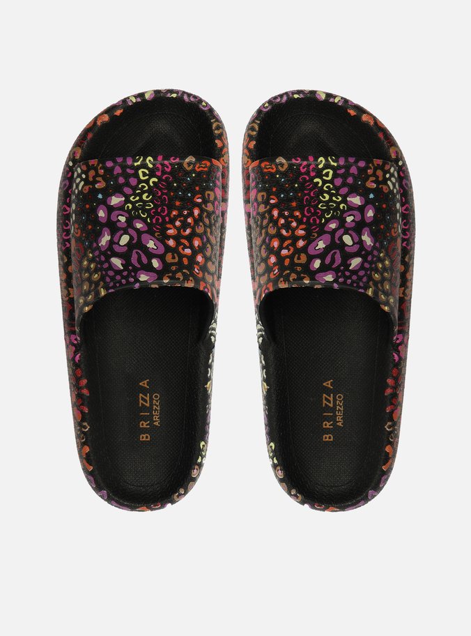 Chinelo Slide Preto Estampa