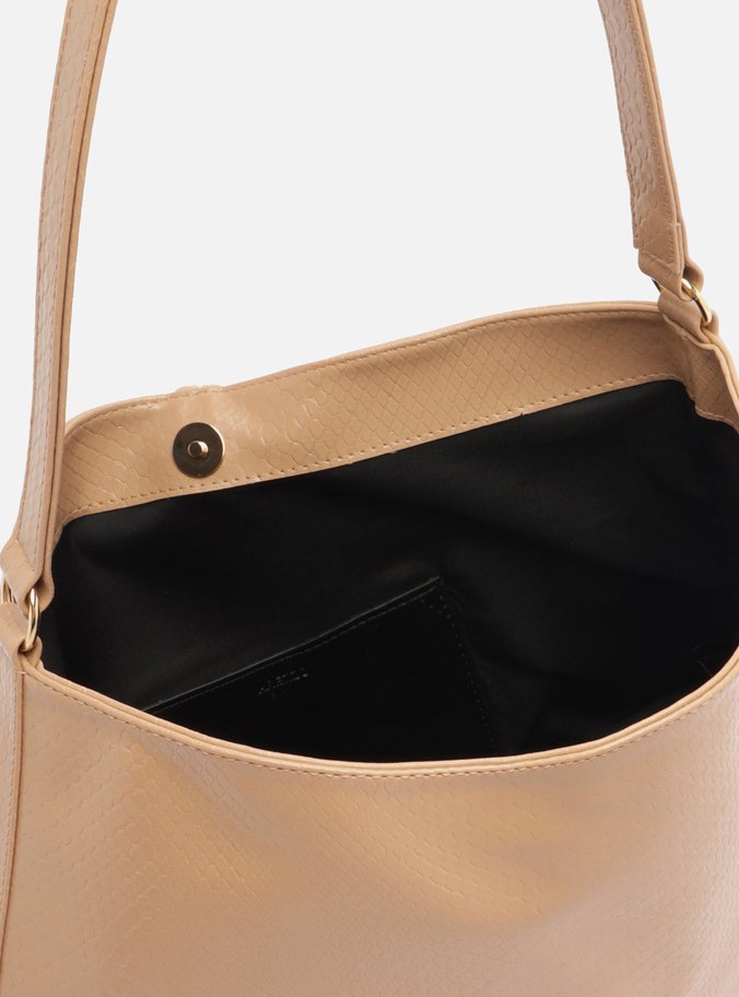 Bolsa Tiracolo Envernizada Nude Grande