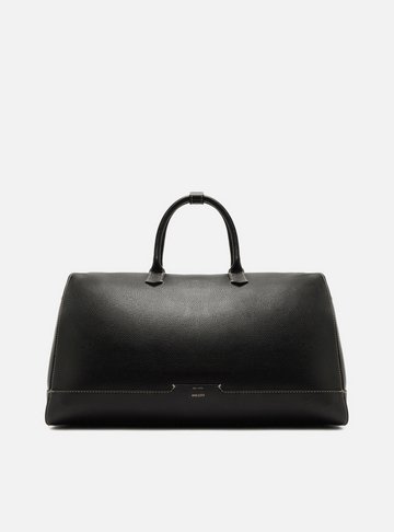 Bolsa de Viagem Preta Couro  Grande