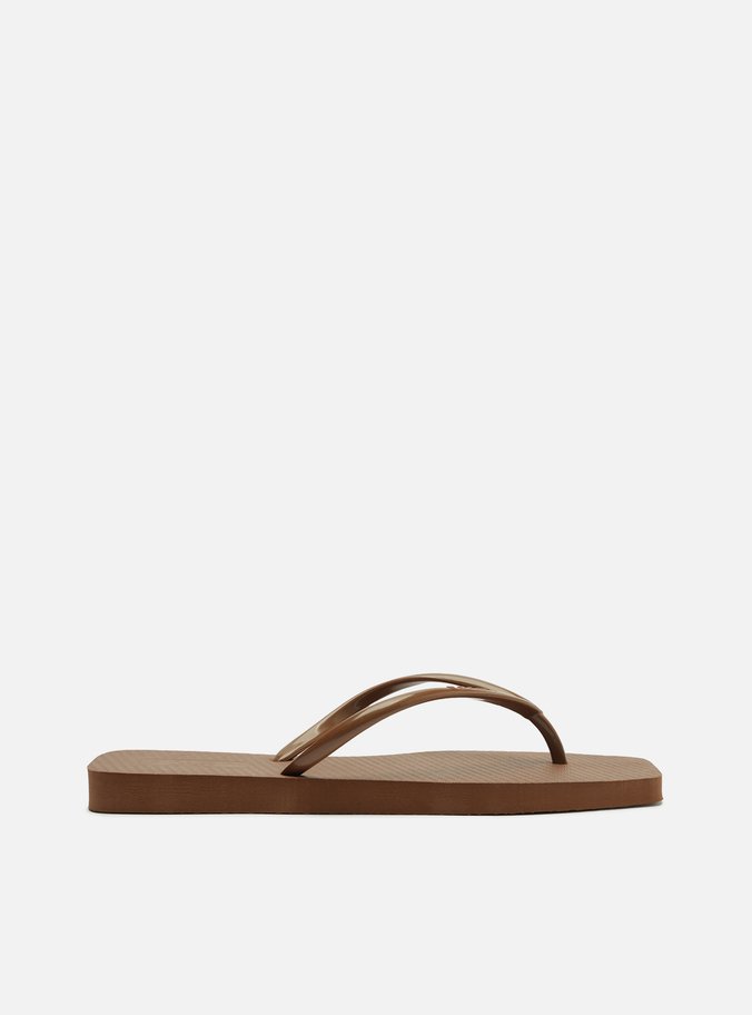 Chinelo de Dedo Marrom Flat Brizza