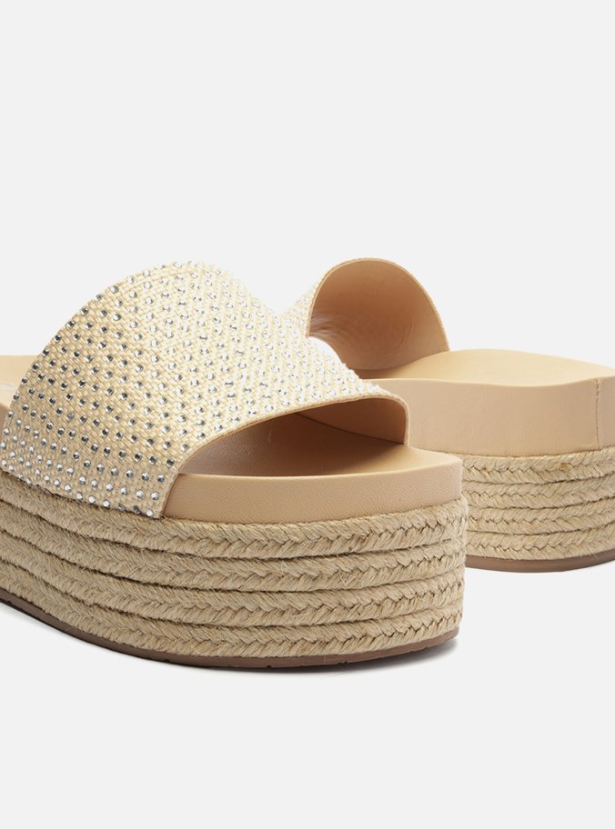 Sandália Natural Palha Flatform