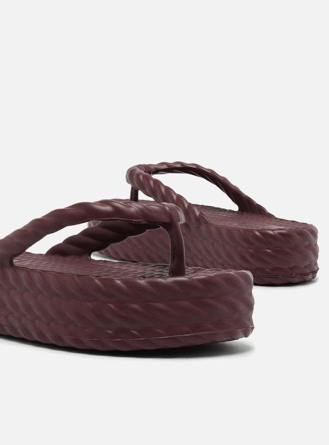 Sandália Vermelha Flatform Marrocos Mid