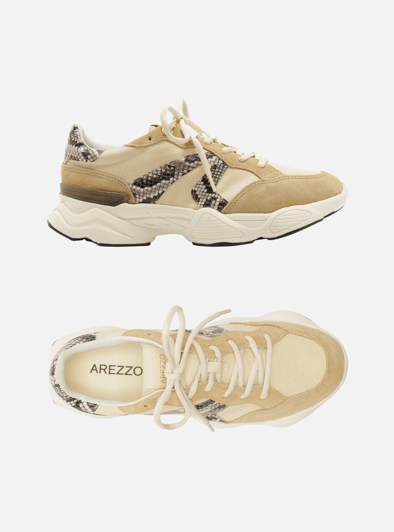 Tênis Marrom Solado Esportivo Suede Textura Snake — foto 5