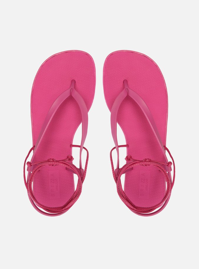 Sandália Rosa Flatform Amarração Bela Brizza