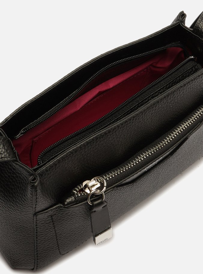 Bolsa Tiracolo Preta Emilly Pequena Croco