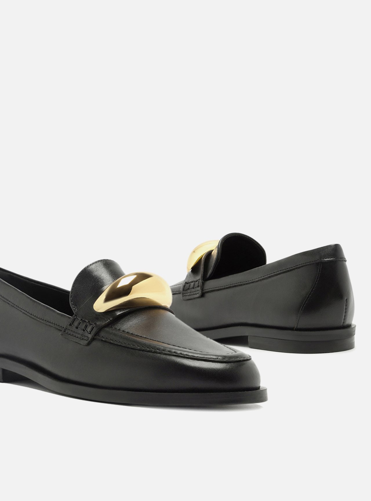 Mocassim Preto Couro Metal Bold Silvia Braz — foto 4